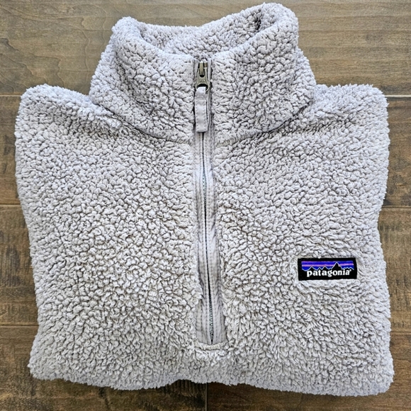 Patagonia Las Gatos 1/4 Zip Gray Sherpa Fleece Pullover sz small - Picture 12 of 12